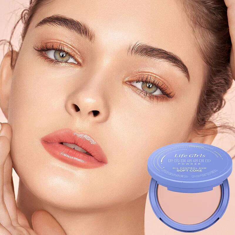 Life Girls Setting Powder Compact, waterproof sweat-proof, improves skin tone, brightens naturally, and sets naturally 26L0209