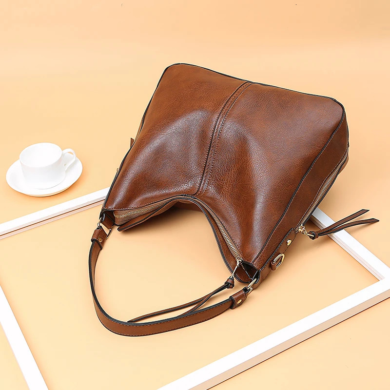 DIDABEAR Hobo Bag Leather Women Handbags Female Leisure Shoulder Bags Fashion Purses Vintage Bolsas Large Capacity Tote bag 260130