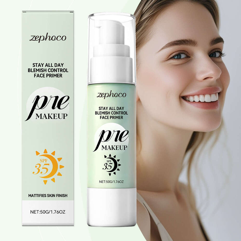 Zephoco Protective Refreshing Primer Daily Face Base Makeup Smooth Application Non-Cakey Oily Combination Skin