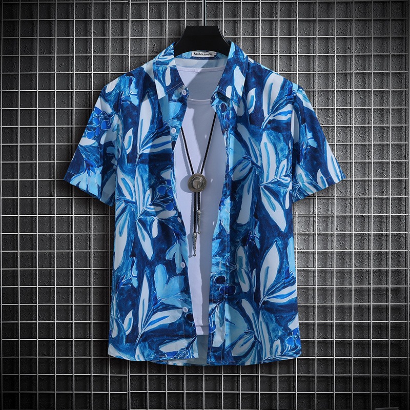 Men's Polos Hip Hop Graphic Blouses Shirts For Men Clothes Casual Short Sleeve Streetwear Male Lapel Top