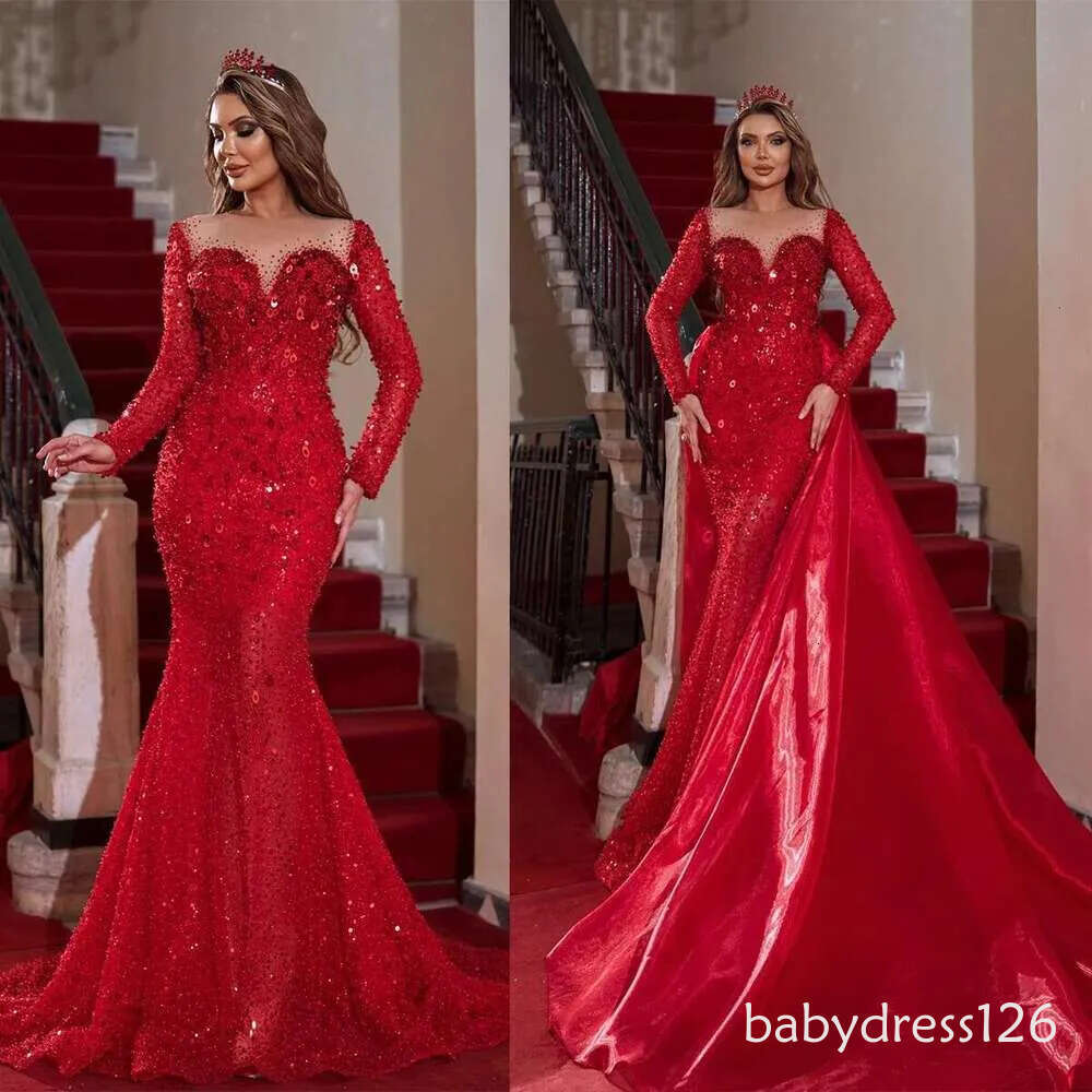 Sweetheart Dance For Women Sexy Mermaid Evening Dress Pearl Crystal Lace Party Dresses To The Floor Custom Made prom