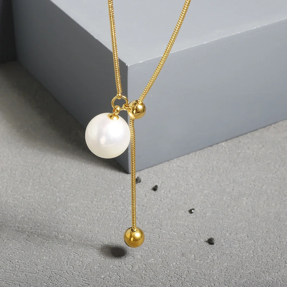 Delicate Stainless Steel Pendant Necklace 260124