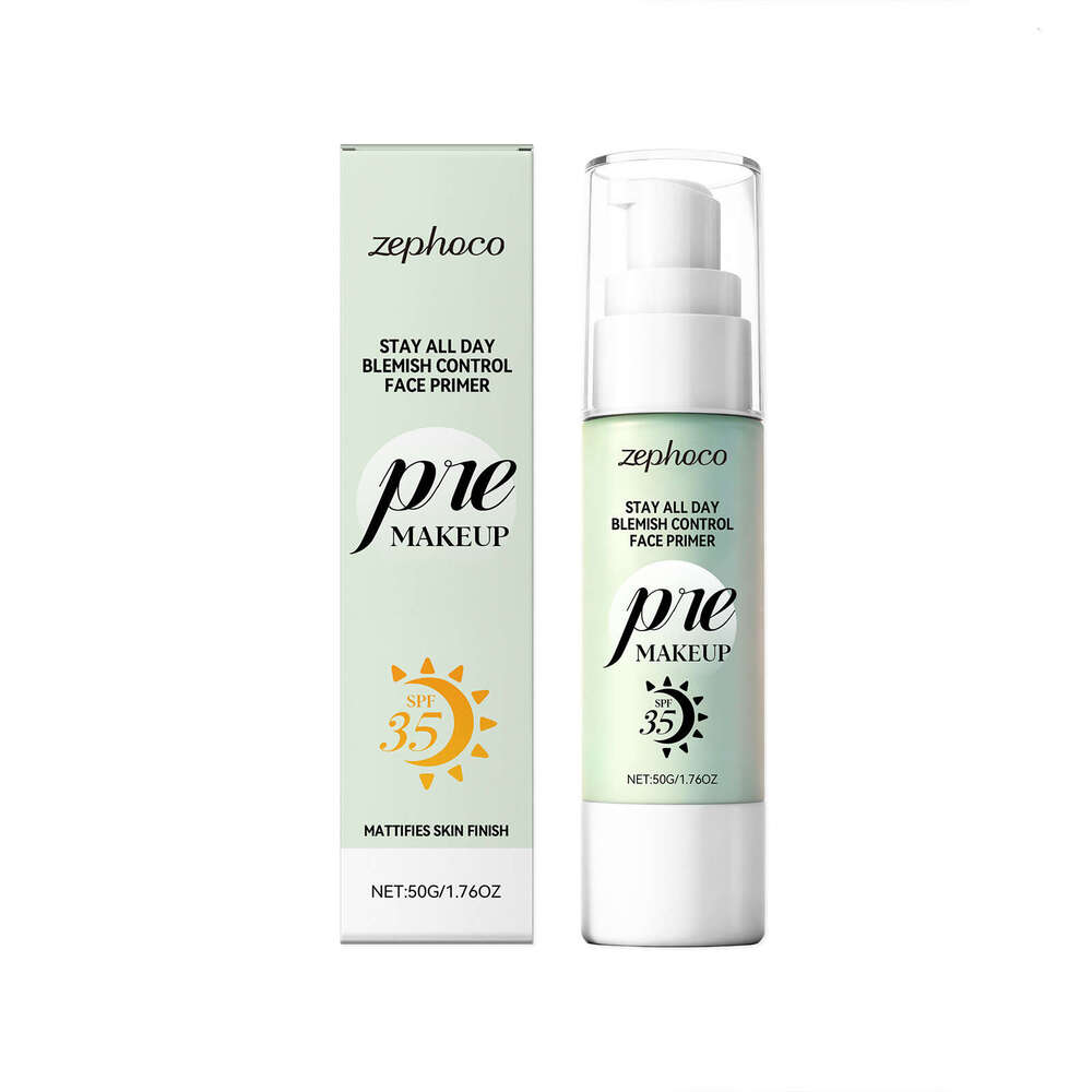 Zephoco Protective Refreshing Primer Daily Face Base Makeup Smooth Application Non-Cakey Oily Combination Skin