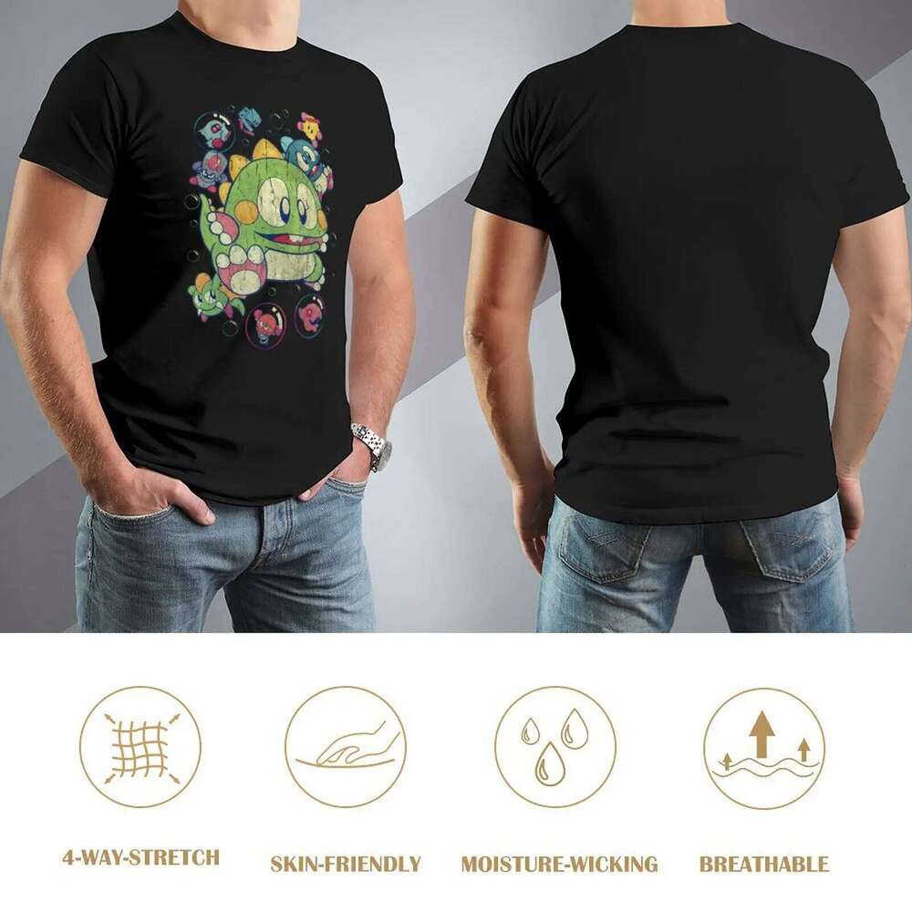 Bubble Bobble Vintage Action T-Shirt anime t shirts new edition quick-drying men tshirt X260209