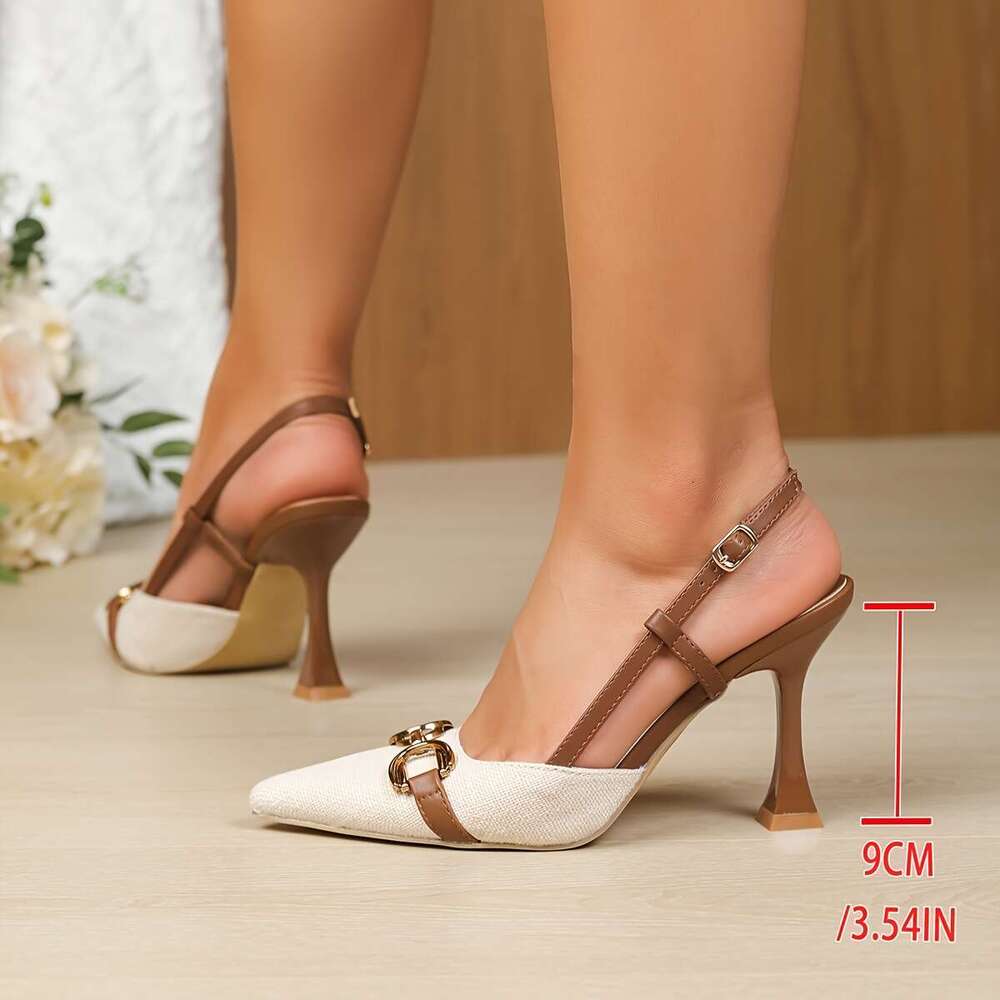 Women S Charming Back Strap Sandals New Sexy Fashion High Heels For Women Comfortable Feminine Elegant Flat Shoes Women Shoes MOJIDASHU