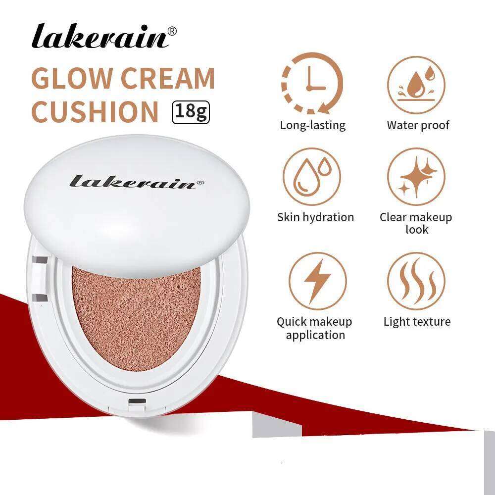 Glow CC Cream Cushion Natural Concealer Whitening Long-lasting Moisturizing Oil Control Foundation Face Base Makeup Cosmetic 26L0209