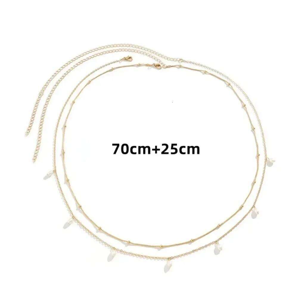 Sexy Double Layer Colorful Stone for Women Crystal Butterfly Waist Bead Chain Belly Belt Summer Beach Body Jewelry X260209