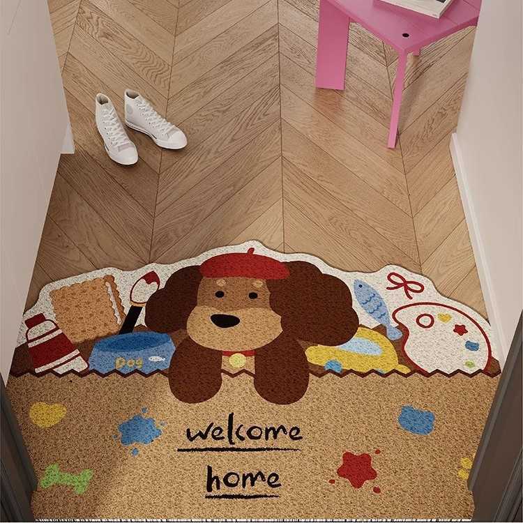 Dachshund dog entrance mat dust-removing wear-resistant dirt-resistant easy to clean non-slip mat for the hallway S260207