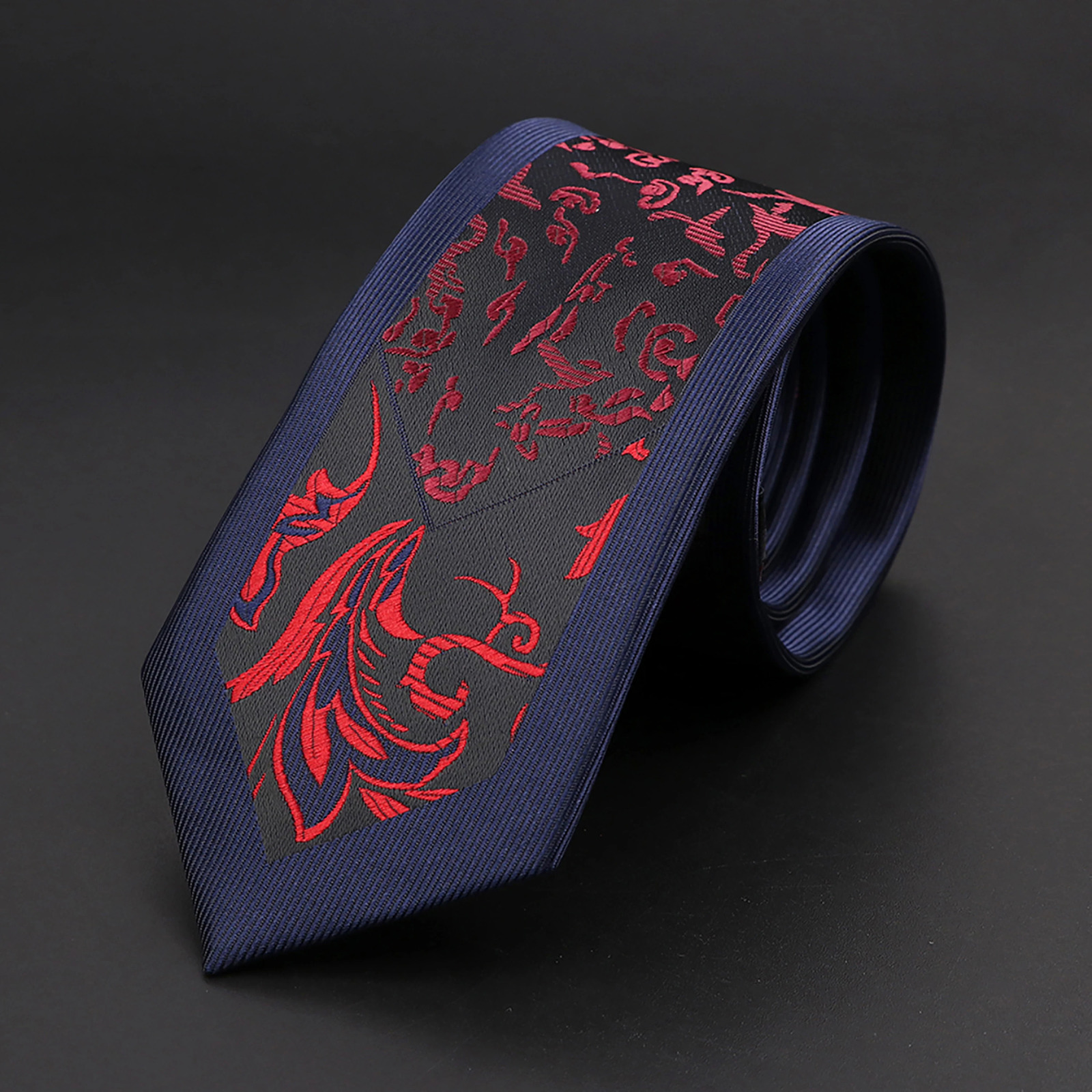 Slim Ties For Men Luxurious Splicing Creative Gravata Fashion Narrow Skinny Purple Black Cravat Wedding Party Groom Gift 260208