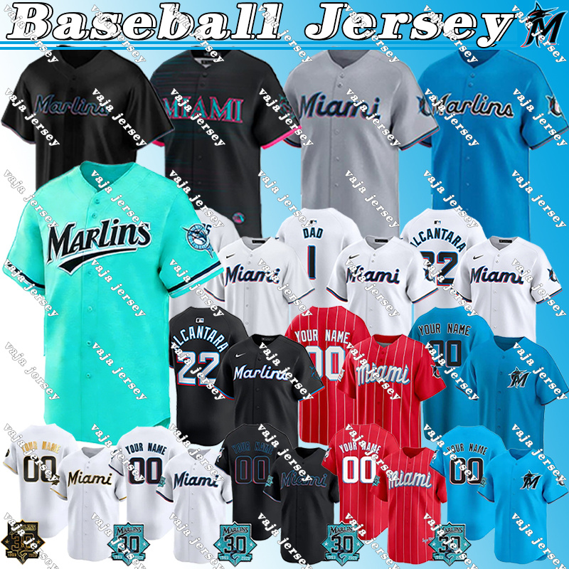 Marlins jersey City Connect Baseball Jersey Sandy Alcantara Avisail Garcia Jesus Sanchez Griffin Conine Derek Hill Dane Myers Kyle Stowers Javier Sanoja Edwards