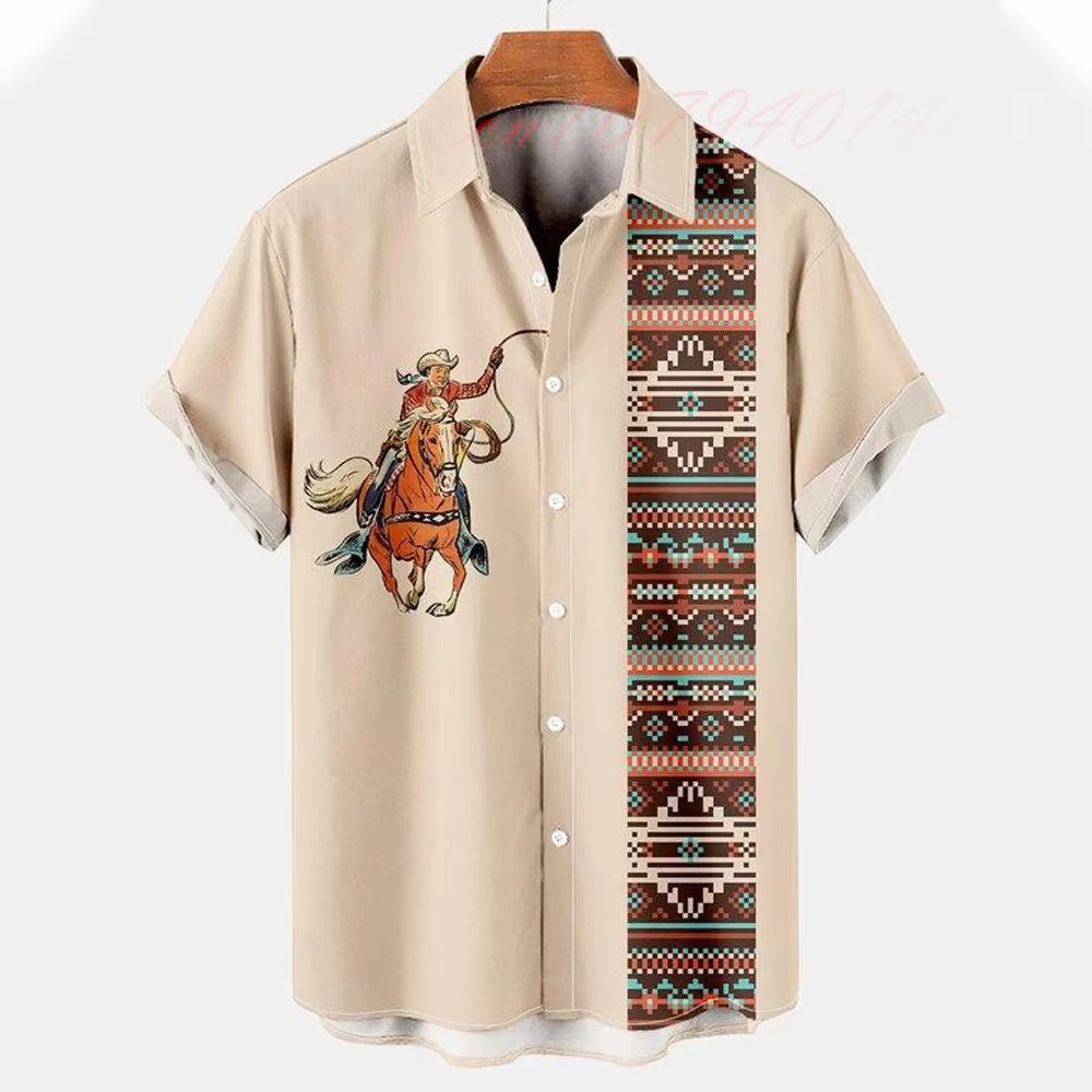 Men's Shirt Summer Casual Fashion Short Sleeved Shirt For Men Loose Breathable Hawaiian Shirt Man Casual Men's Clothing Top