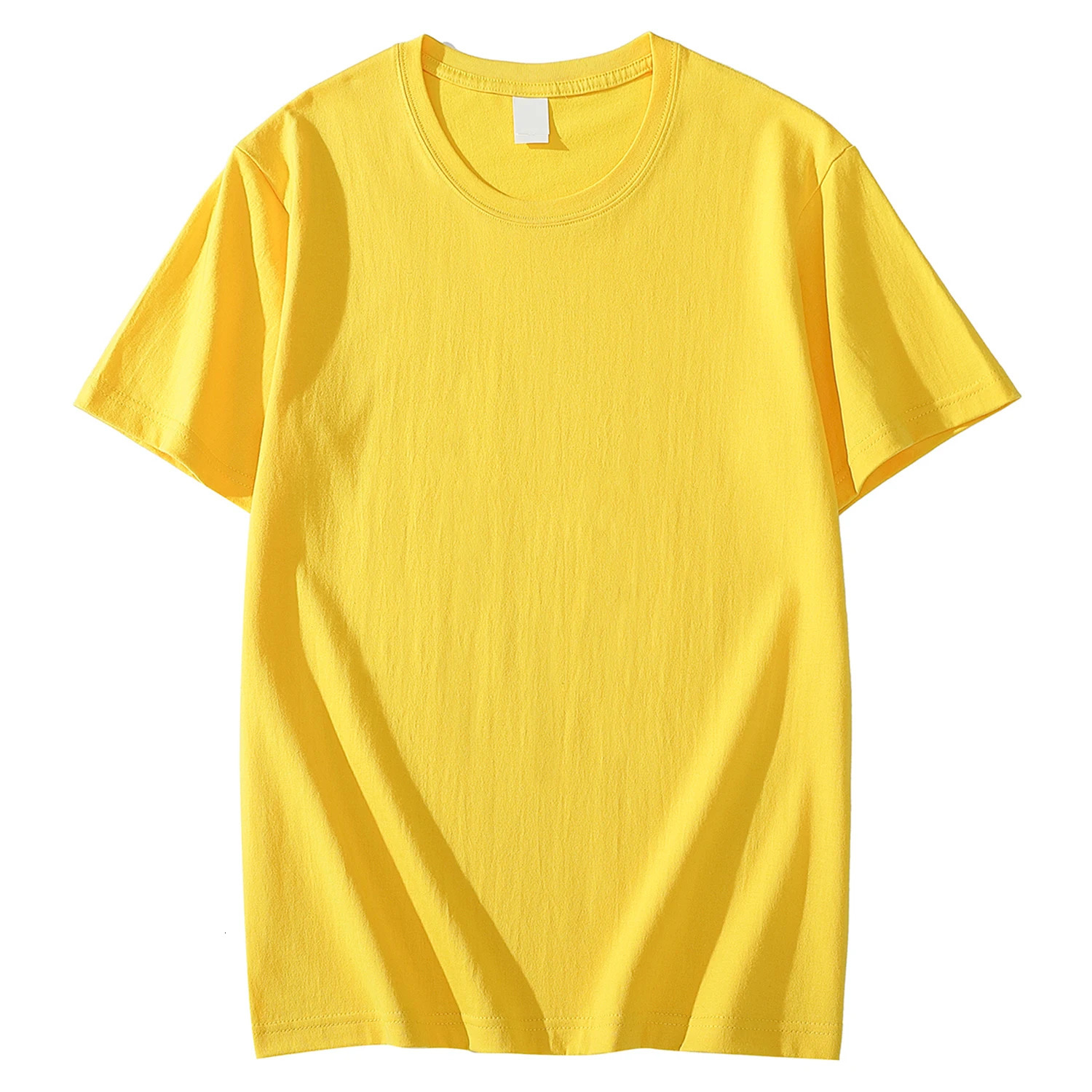 Solid Color T-shirt 8 Colors Short Sleeve MensWomens Heavy Pound 220g Cotton White Crewneck Loose Top S-4XL 260122