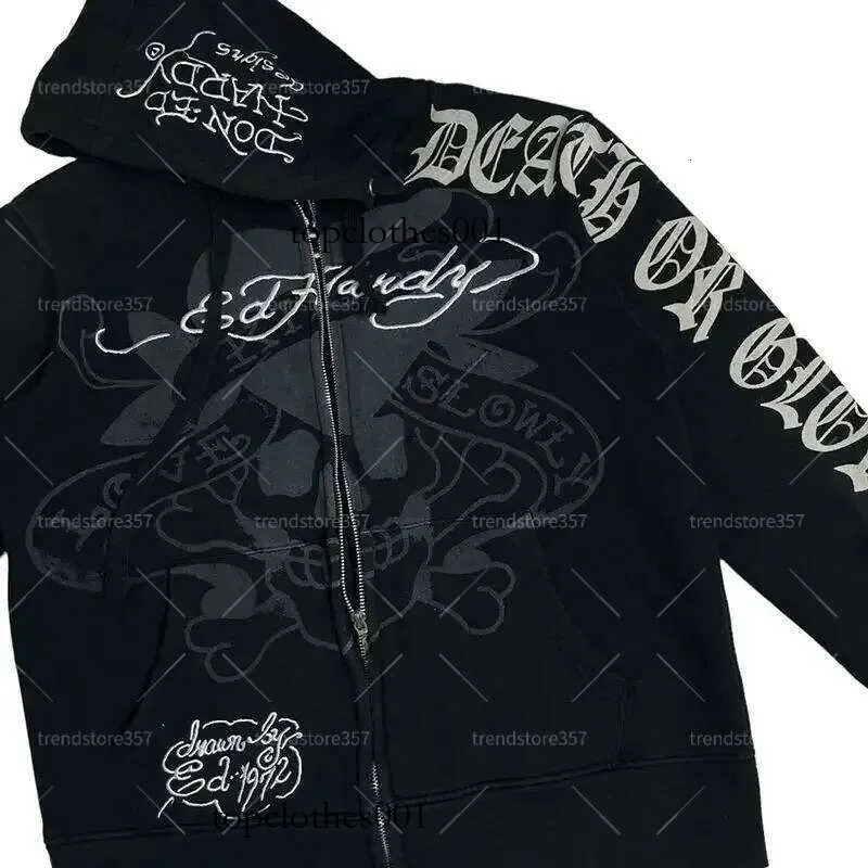 European American Personalized Cartoon Printed Hooded Cardigan Trend Ins Zipper Loose Sweatshirt Jacket For Men And Women