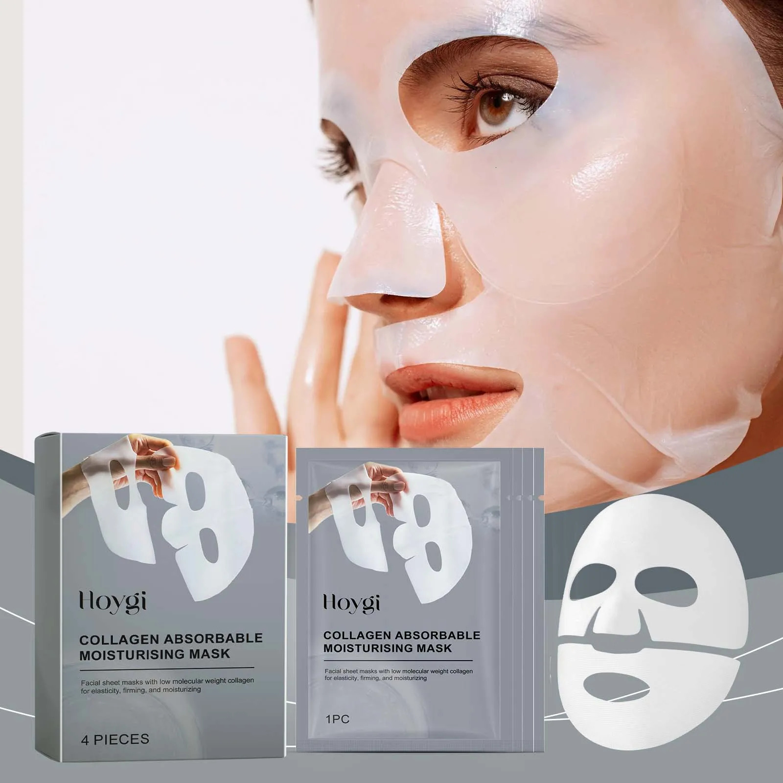 Collagen Absorbable Moisturising Mask Overnight Lifting Firm Fade Fine Lines Wrinkle Smoothing Hydrating Facial Mask Skin Care 260126