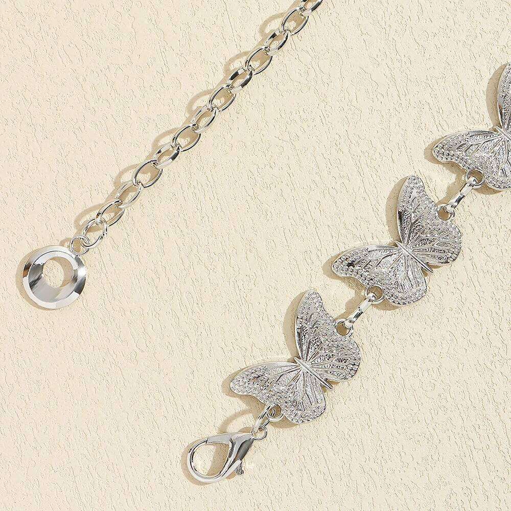New butterfly waist Metal chain denim skirt accessories fashion everything with one outfit X260209