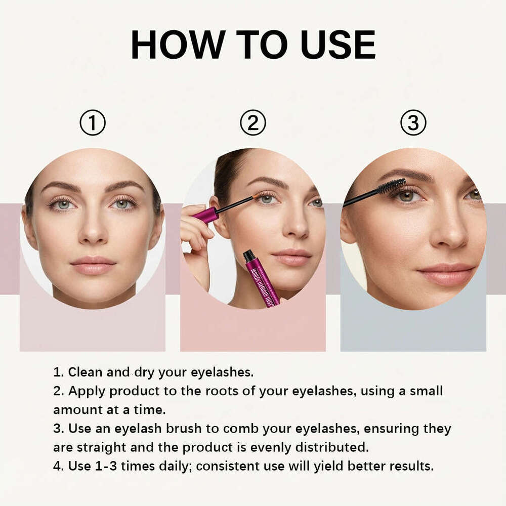 AMZ Mascara: Daily application to moisturize protect the eyelash roots, creating naturally curled, light, shiny, delicate, and beautiful makeup