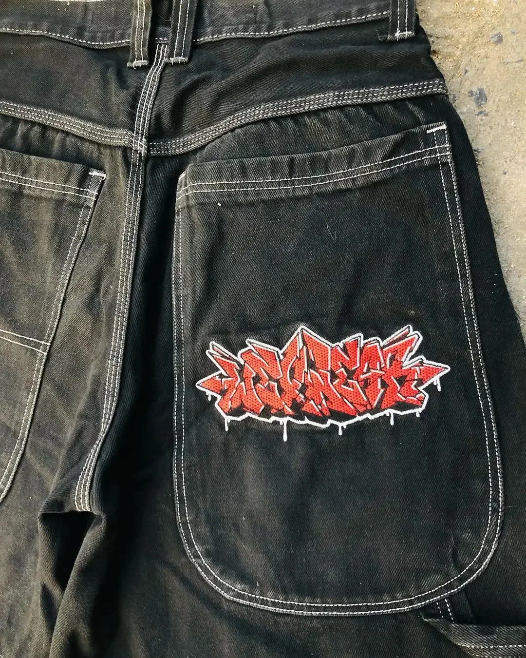 Harajuku Y2k Wexwear Jeans Embroidery Gym Shorts Men Skateboarding Denim Shorts Baggy Letter Graphic Streetwear 260208