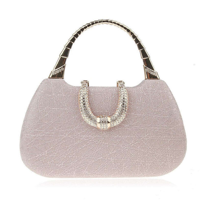 Pearl Handbag For Banquet With Rhinestones Fashionable Single Shoulder Versatile Bridesmaid Shiny Crossbody Elegant Sparkling Clutch Stylish