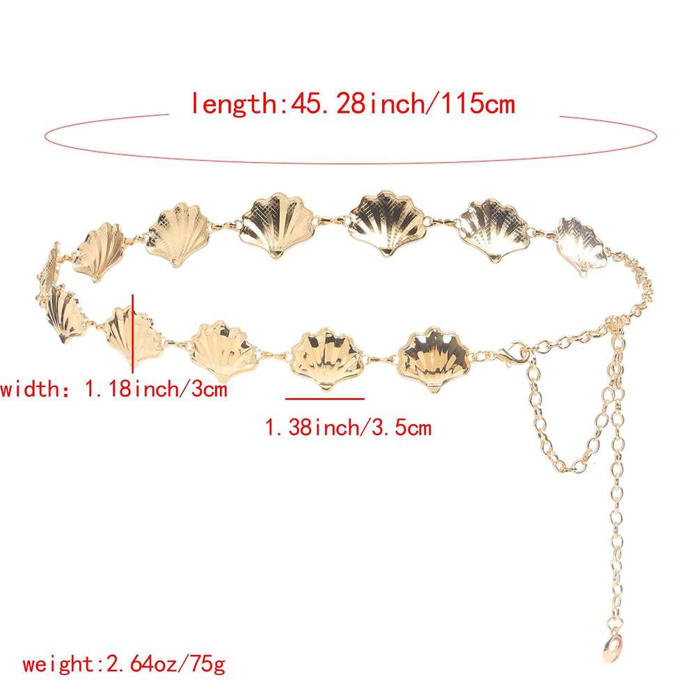New style personalized chain shell high-end sense fashionable matching decoration for skirts and pants X260209