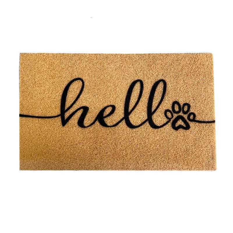 Imitation coconut palm entrance polyester doormat hallway doorway entryway foot mat non-slip floor mat PVC household carpet mat S260207