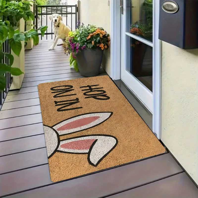 Retro Rabbit Door Mat Suitable for Both Indoor Suitable for Balconies Living Rooms Laundry Rooms Holiday Decorations Carpets S260207