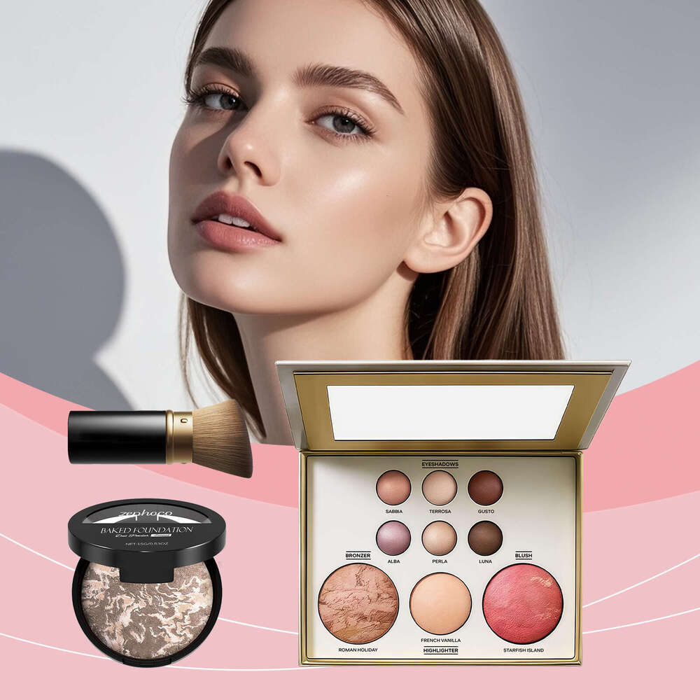 AMZ Palette Set 06# Multifunctional Tool Set, Box for Stage Light Nude Makeup, Portable Touch-Up Makeup