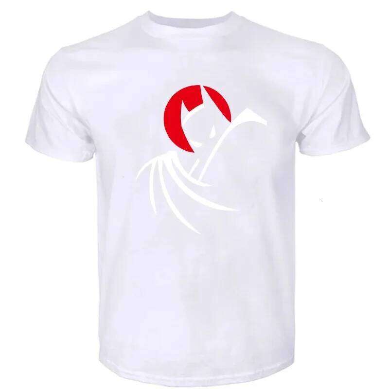 Bat Animated Series T-Shirt Anime Men Clothes Man T-shirt Cotton Crew Neck Tshirt Short Sleeve Top Fashion Street Style X260209