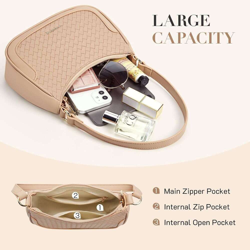 Shoulder Bag Purses For Women Small Handbags Mini Clutch Purse With Adjustable Strap Trendy Hobo Underarm Crescent