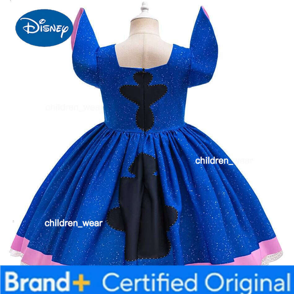Disney Stitch Cosplay Princess Dress Girls Carnival Halloween Birthday Masquerade Party Clothes Children Performance Frocks H260209 - view 4
