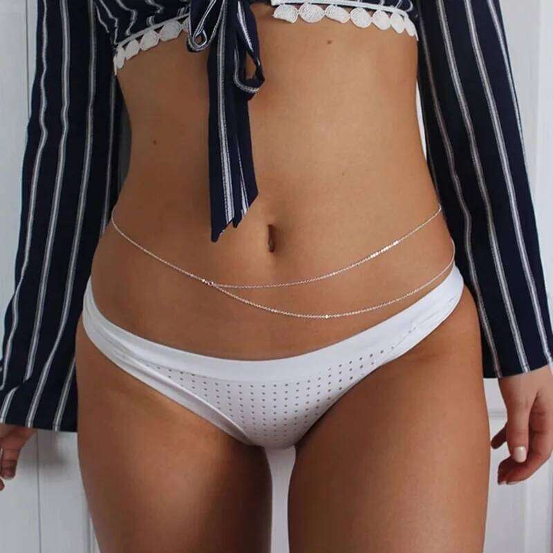 NEW 2021 Boho Multi-level Gold Color Waist Chain For Women Fashion Belt Simple Beach Body Chains Party Gift Jewelry X260209