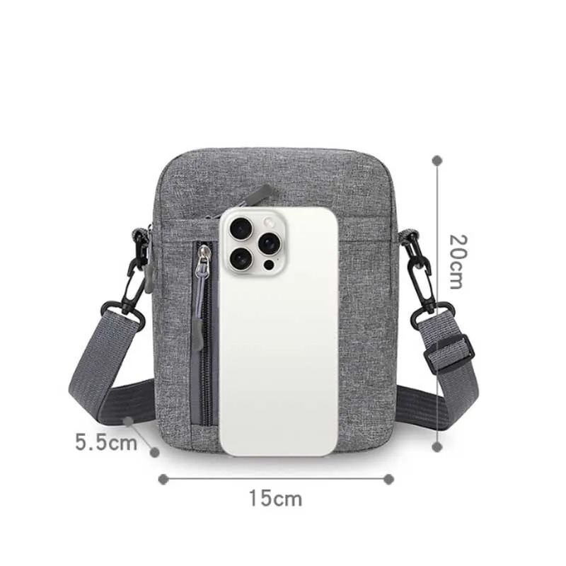 Mens Outdoor Small Shoulder Bag Nylon Portable Casual Versatile MultiComponent Crossbody Handbag 260208