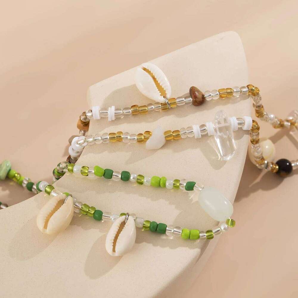 Bohemia Hand-woven Beaded Waist Beads Women's Fashion Simulation Shell Irregular Stone Belly Sexy Body Chain Jewelry Gift X260209