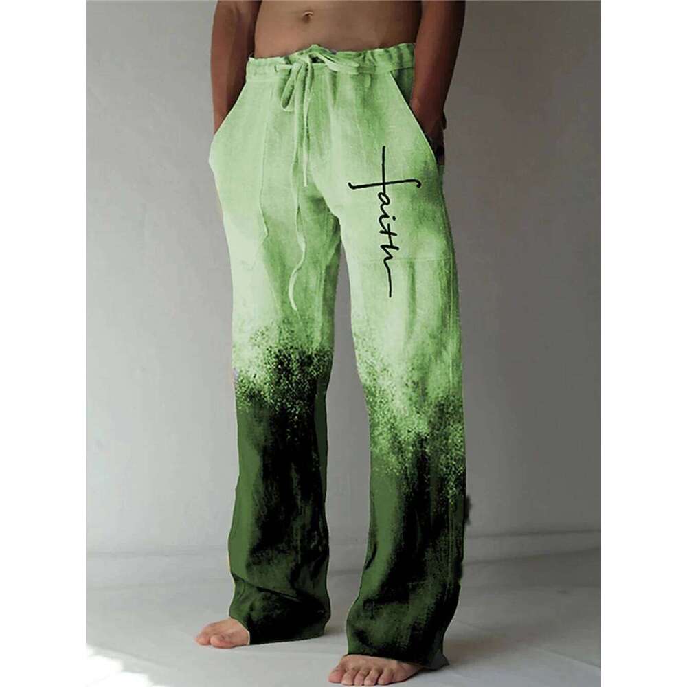 Men's Summer Beach Drawstring Elastic Waist 3D Print Graphic Prints Cross Comfort Casual Daily Streetwear Pants 8XL