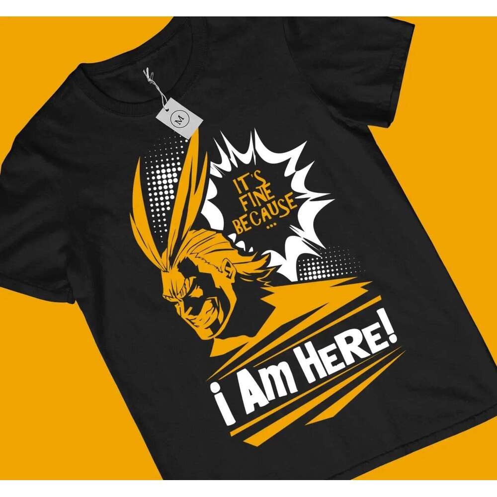 All Might I Am Here Boku No Hero Unisex Shirt for Anime and Manga Lovers X260209