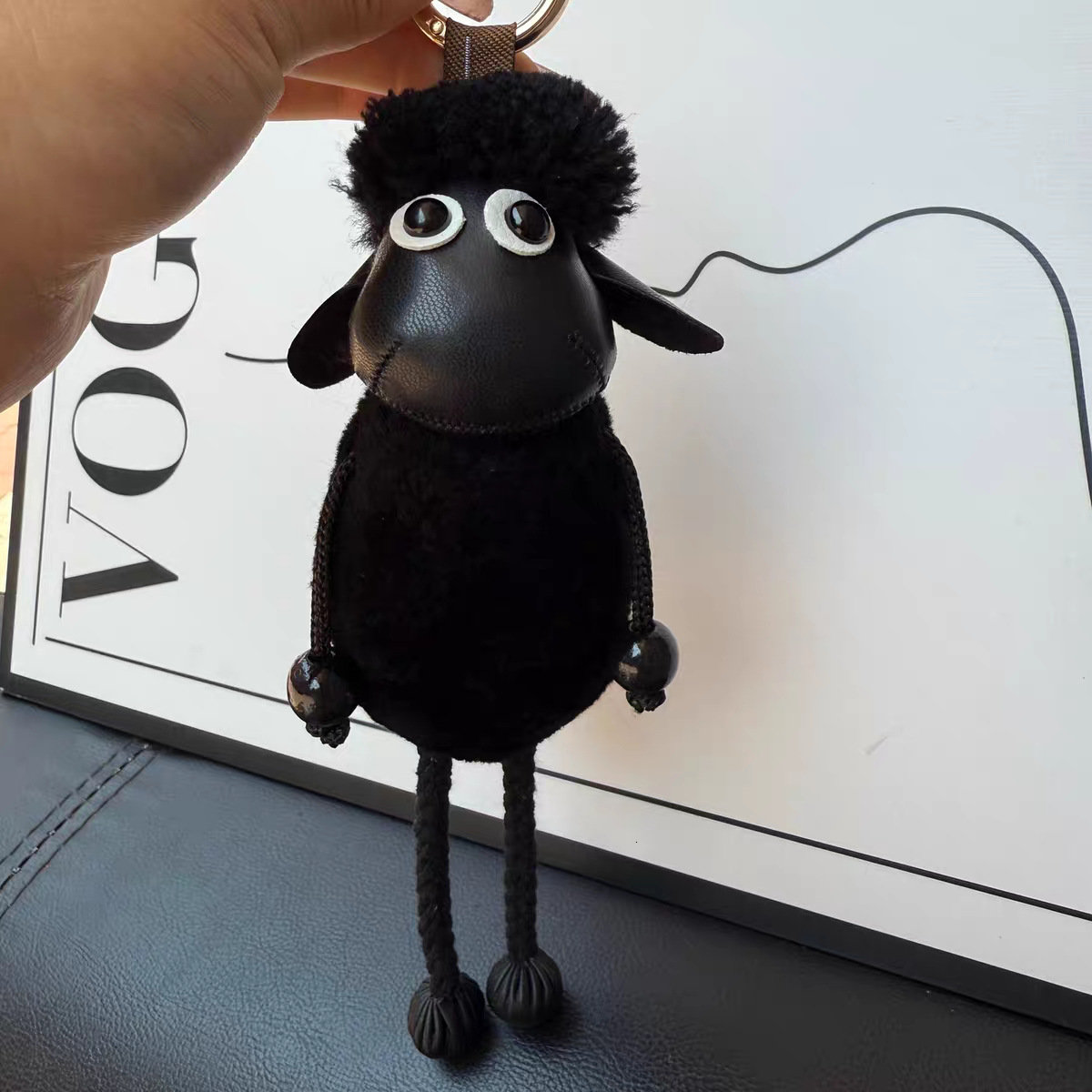 Bag Charm Key Chain Sheep Fur Pendant Large Sheep Doll Claw Machine Bag Keychain Couple Accessories Small Gift