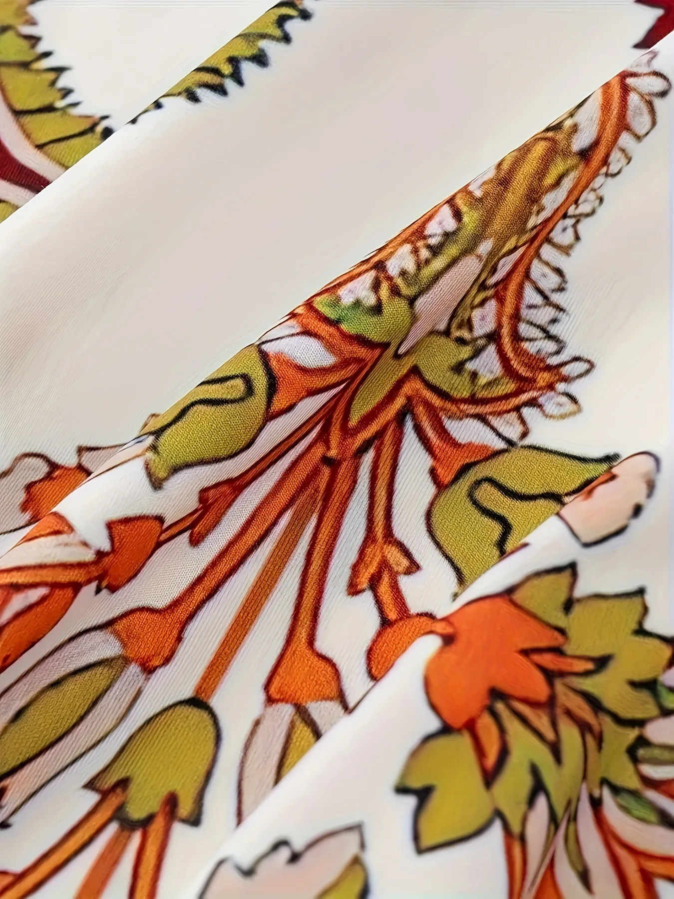 Cross border Flower Printed V-neck Strap Dress with Exotic Bohemian Vacation Style Elegant Long Style 260118