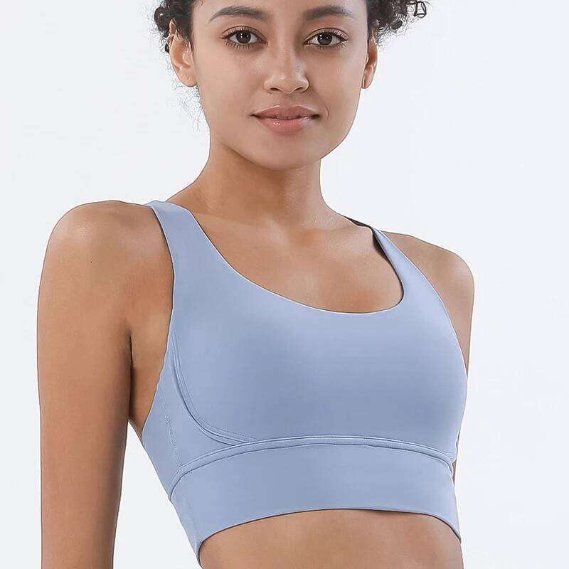 SOISOU Nylon Sexy Top Woman Breathable Underwear Fitness Yoga Sports Bra For Women Gym 30 Colors 26Y0209