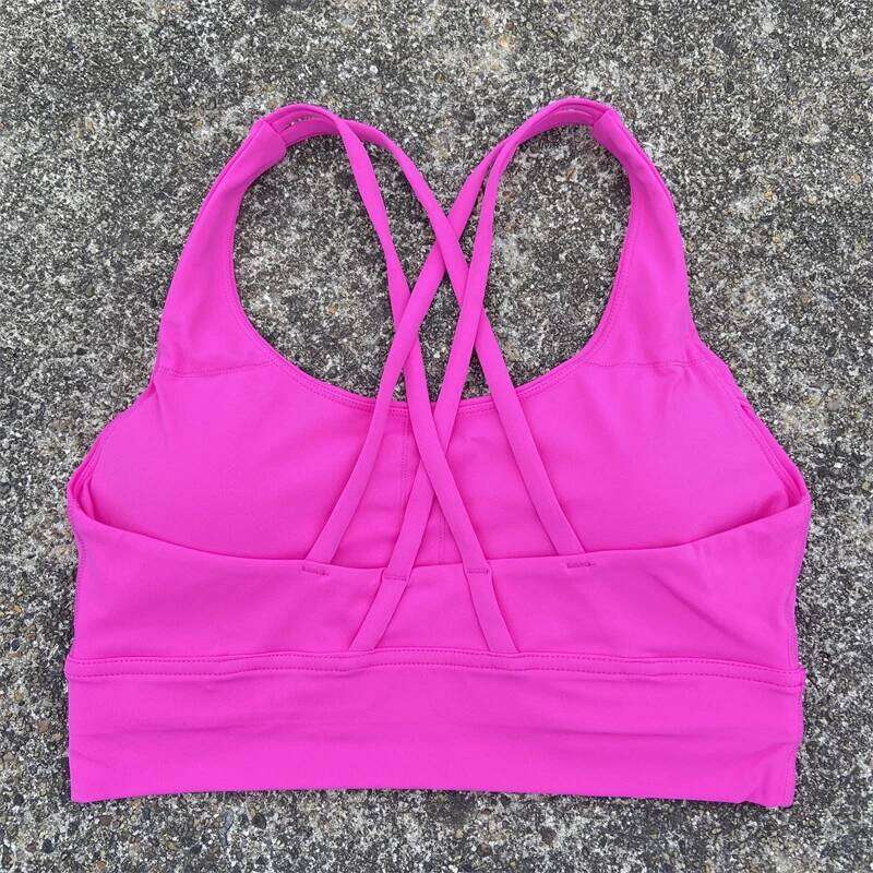 Women Sports Bra Gym Cross Yoga Crop Top Vest High Support Fitness Bralette Push Up Tight Soft Underwear With Chest Pad 26Y0209