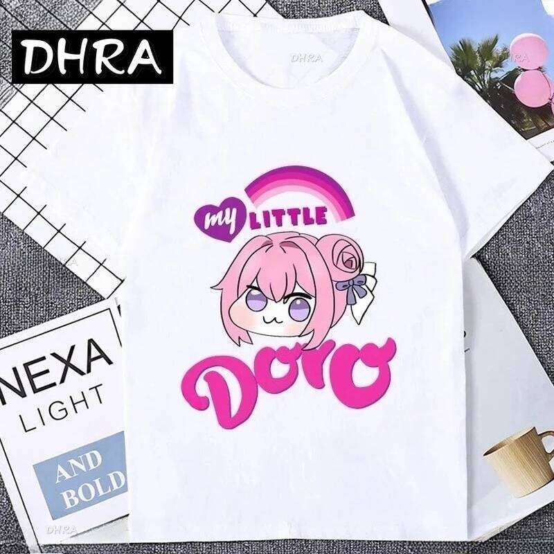 Summer Funny Doro Meme Cosplay T-shirt Anime Cartoon Game Graphic Unique Fashion Short Sleeve O-neck Tshirt Harajuku Otaku Tees X260209