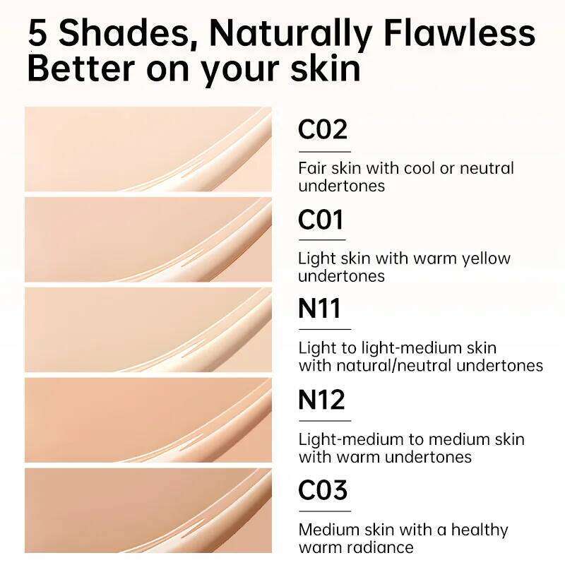 Catkin Phoenix Cushion Foundation Full Coverage, Sheer Satin Finish, Refill Included, Light Beige 26L0209