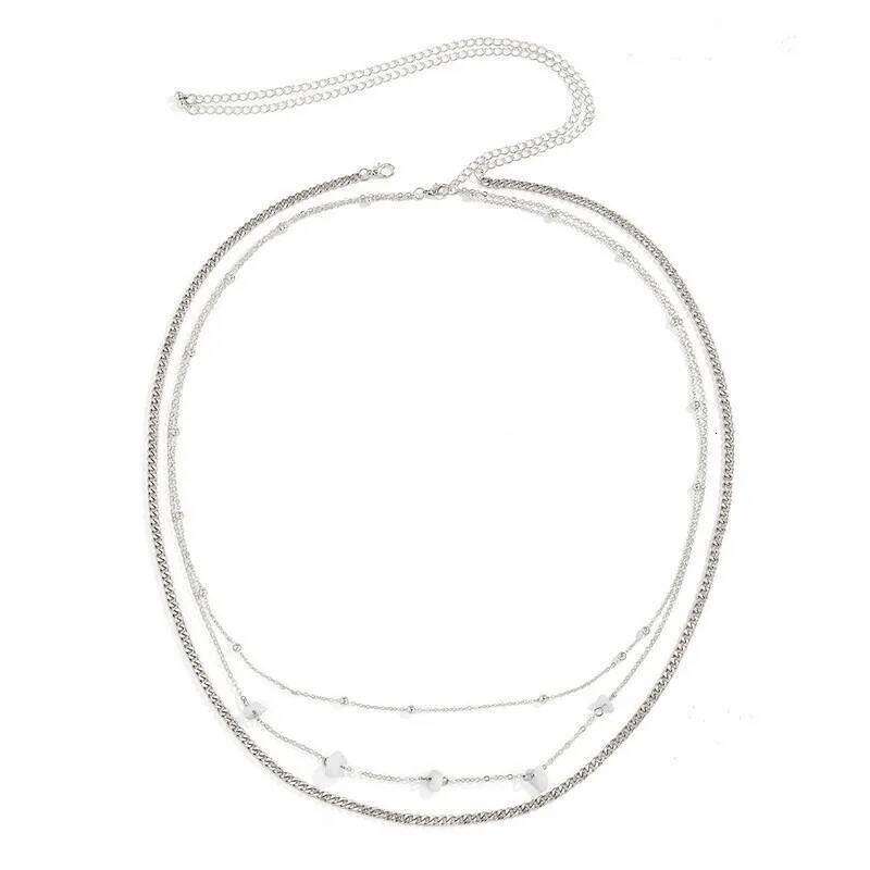Simple Double Layer Bead Ladies Waist Belly Belt Chain Fashion Body Jewelry Spring Summer Gifts X260209