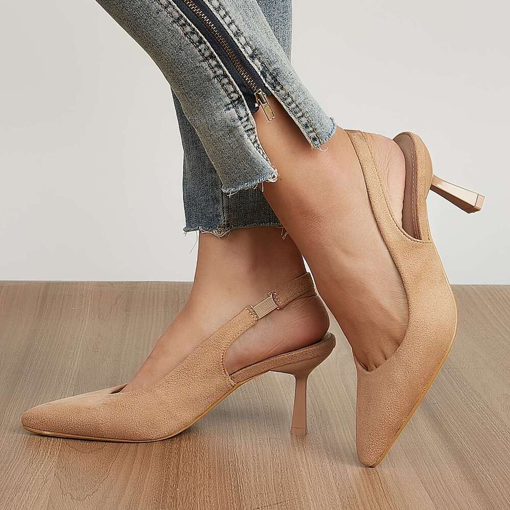 High Heel Pointed Toe Women S Large Size Slip On Elegant Sandals Women Shoes MOJIDASHU