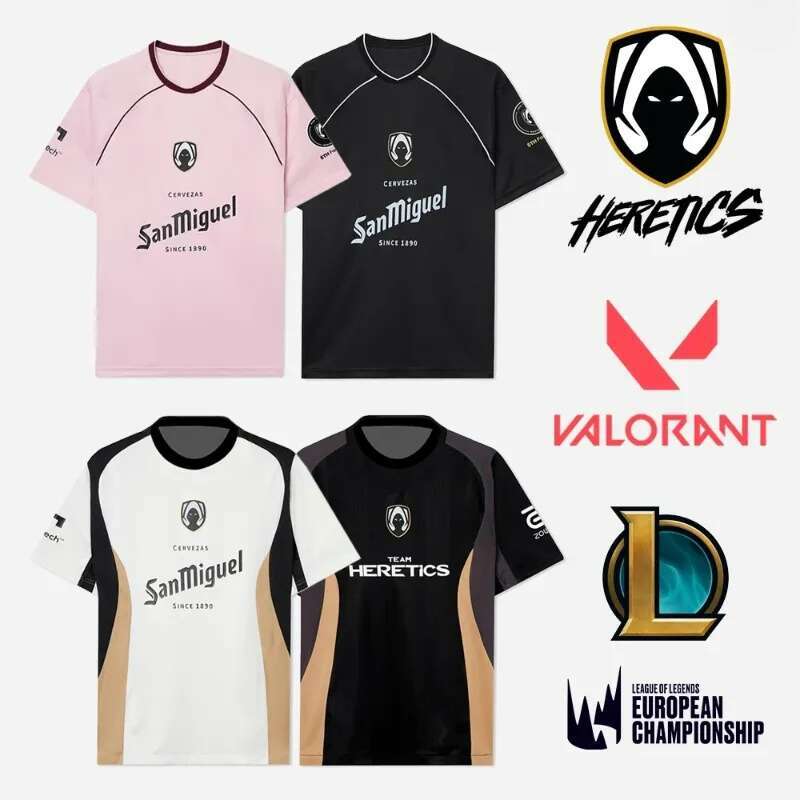Men's Women's T Shirts Team Heretics Esports Club LEC Valorant Pro Uniforms Sports T-shirts Official Team