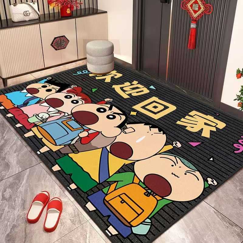 Crayon Shin-chan floor mat for entrance home doorway cartoon carpet dust-removing dirt-resistant mat S260207