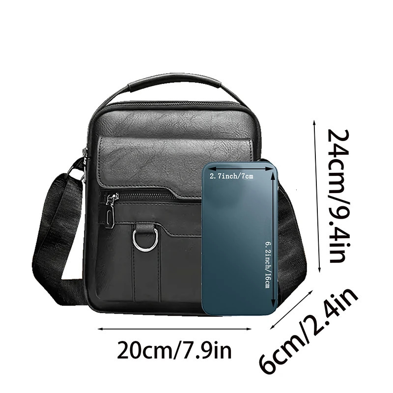 Neutral Style Shoulder Bag for Men and Women Suitable Business Travel Work Pu Solid Color Crossbody 260208