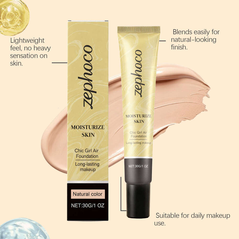 zephoco Color Gentle Lightweight Moisturizing Natural Fit Concealer Breathable Foundation