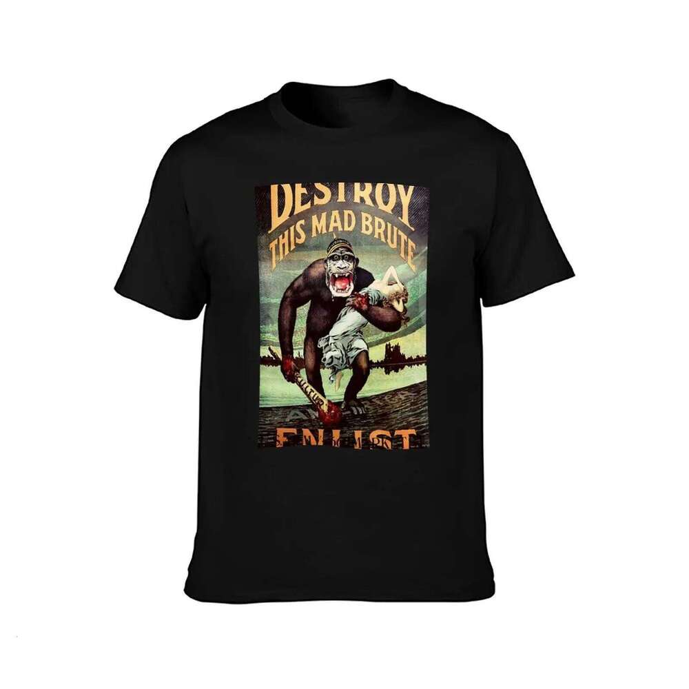 Destroy this mad brute Enlist T-Shirt anime oversize printed t shirts for man T-shirt X260209
