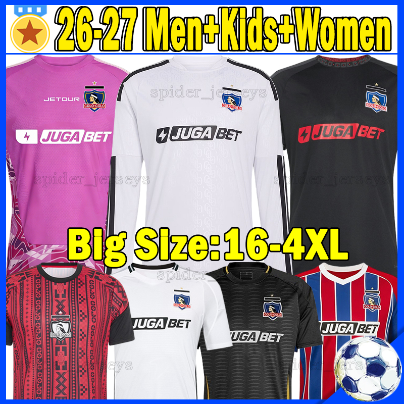 XXXL 4XL 25 26 COLO COLO Soccer Jerseys Retro 1925 1997 2003 05 CORREA 100th anniversary CEPEDA Women Football Shirts 2025 2026 OROZ AQUINO PIZARRO VEGAS Men Kids Kits