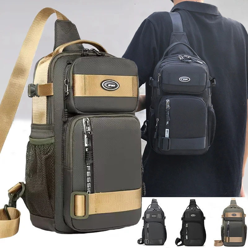 Riding backpack for men mens chest bag casual single shoulder lightweight and largecapacity crossbody 260208