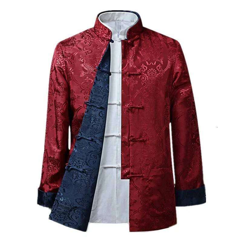 Mardi Hefxessdr Dragon Shirt Kung Fu Coats China New Year Tang Suit Traditional Chinese For Jackets Hanfu Men Clothing